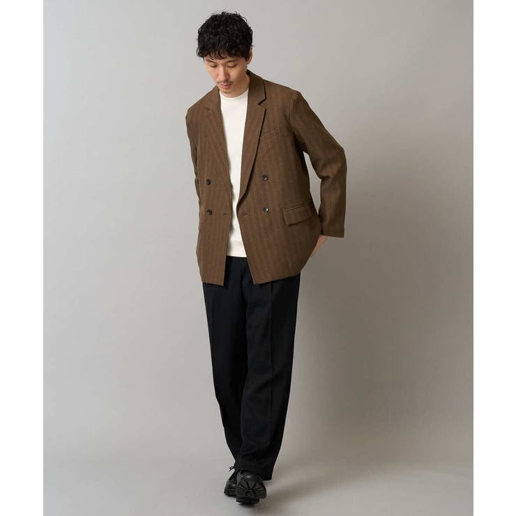 【イージーケア 毛玉になりにくい】LANATECヘリンボーンダブルブレストジャケ… | a.v.v【MEN】 | 詳細画像13 