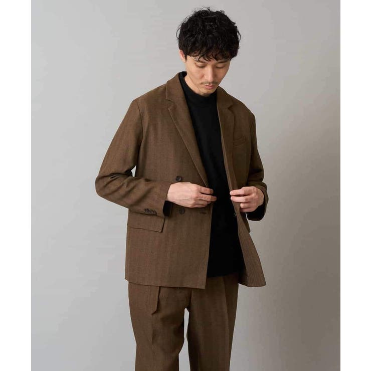 【イージーケア 毛玉になりにくい】LANATECヘリンボーンダブルブレストジャケ… | a.v.v【MEN】 | 詳細画像17 