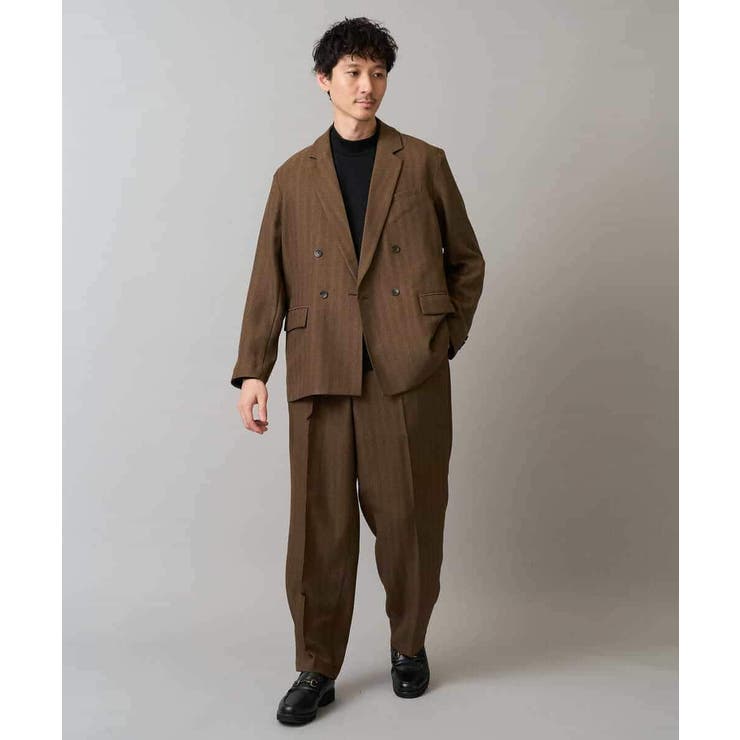 【イージーケア 毛玉になりにくい】LANATECヘリンボーンダブルブレストジャケ… | a.v.v【MEN】 | 詳細画像2 