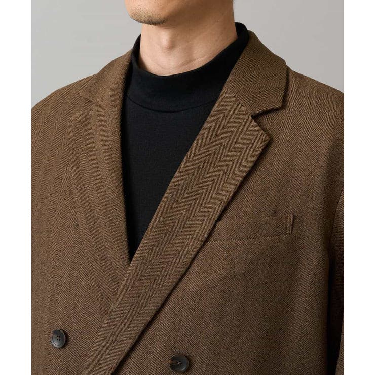 【イージーケア 毛玉になりにくい】LANATECヘリンボーンダブルブレストジャケ… | a.v.v【MEN】 | 詳細画像21 