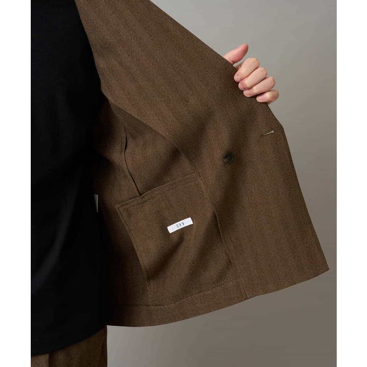 【イージーケア 毛玉になりにくい】LANATECヘリンボーンダブルブレストジャケ… | a.v.v【MEN】 | 詳細画像25 
