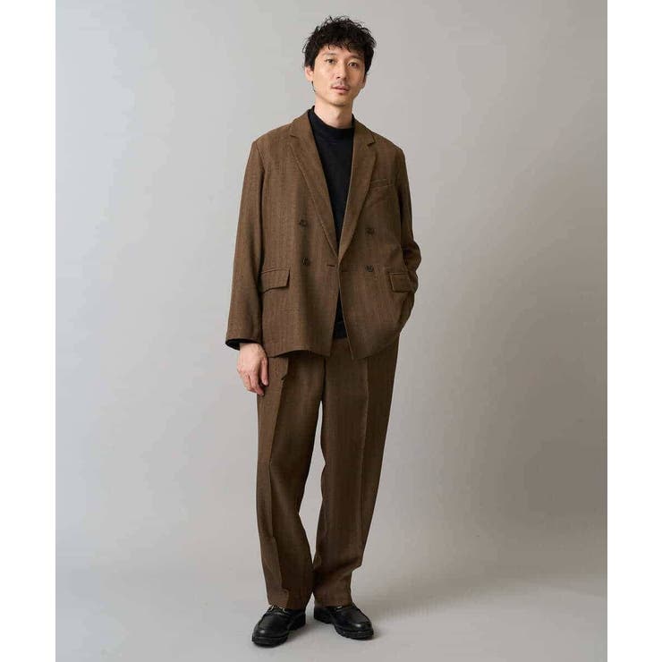 【イージーケア 毛玉になりにくい】LANATECヘリンボーンダブルブレストジャケ… | a.v.v【MEN】 | 詳細画像3 