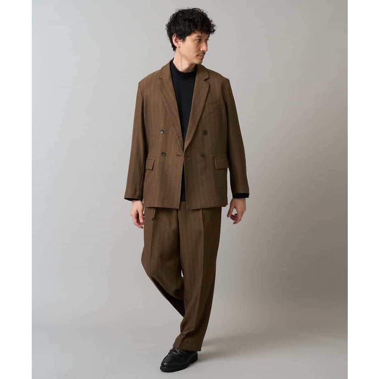 【イージーケア 毛玉になりにくい】LANATECヘリンボーンダブルブレストジャケ… | a.v.v【MEN】 | 詳細画像5 