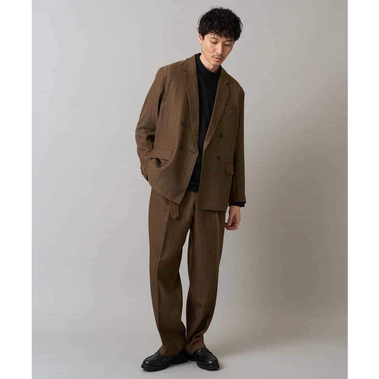 【イージーケア 毛玉になりにくい】LANATECヘリンボーンダブルブレストジャケ… | a.v.v【MEN】 | 詳細画像6 