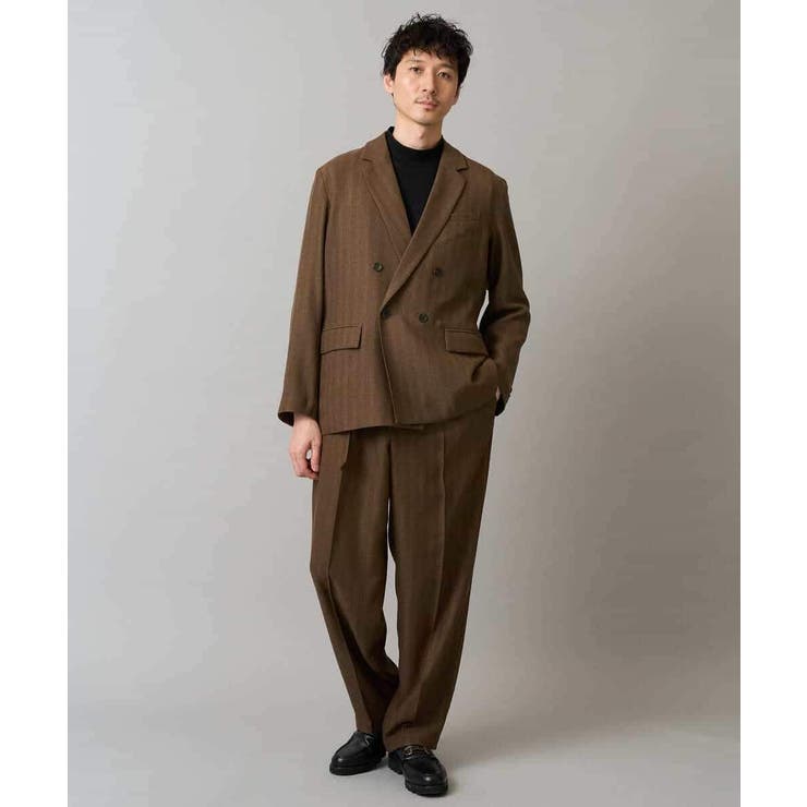 【イージーケア 毛玉になりにくい】LANATECヘリンボーンダブルブレストジャケ… | a.v.v【MEN】 | 詳細画像9 