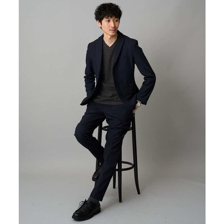 デニムライクストレッチ裏起毛テーラードジャケット | a.v.v【MEN】 | 詳細画像30 