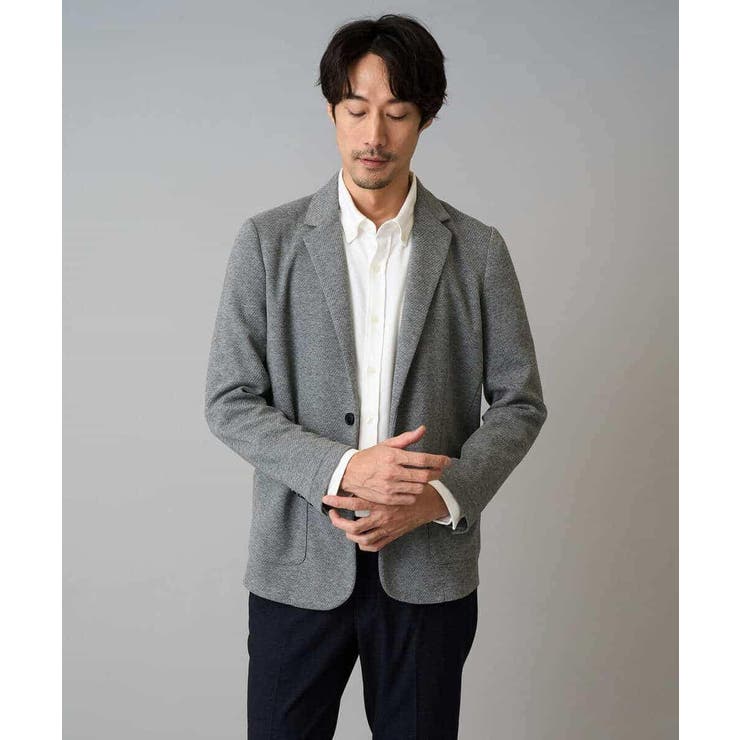 グレー | ダブルフェイスジャージースマートジャケット | a.v.v【MEN】