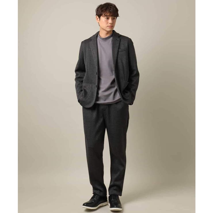 【洗濯機で洗える】ヘリンボーン柄テーラードジャケット(セットアップ可） | a.v.v【MEN】 | 詳細画像12 