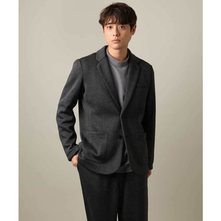 【洗濯機で洗える】ヘリンボーン柄テーラードジャケット(セットアップ可） | a.v.v【MEN】 | 詳細画像20 