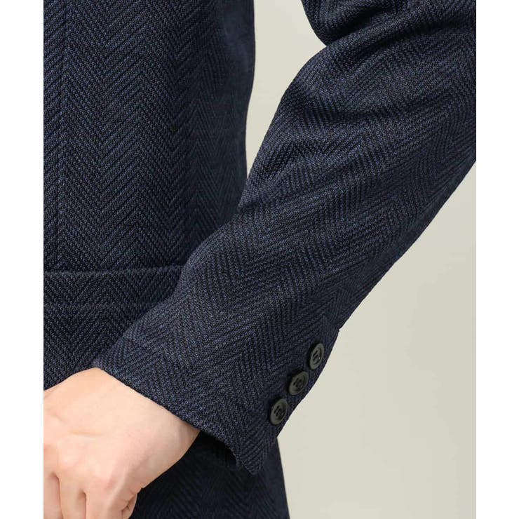 【洗濯機で洗える】ヘリンボーン柄テーラードジャケット(セットアップ可） | a.v.v【MEN】 | 詳細画像28 