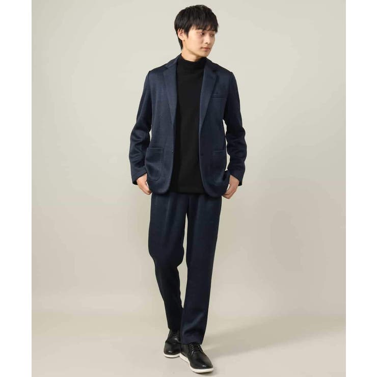 洗濯機で洗える】ヘリンボーン柄テーラードジャケット(セットアップ可