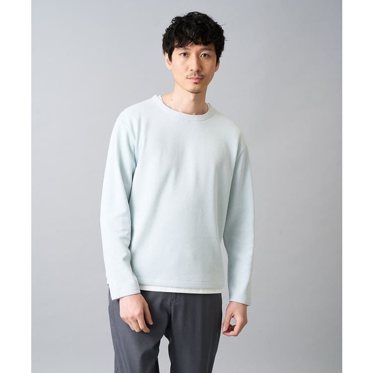 【イージーケア/洗濯機で洗える】畔裏起毛フェイクレイヤードカットソー | a.v.v【MEN】 | 詳細画像10 