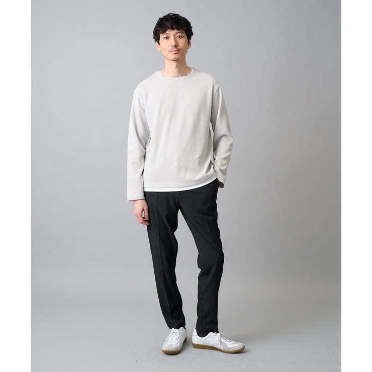 【イージーケア/洗濯機で洗える】畔裏起毛フェイクレイヤードカットソー | a.v.v【MEN】 | 詳細画像13 