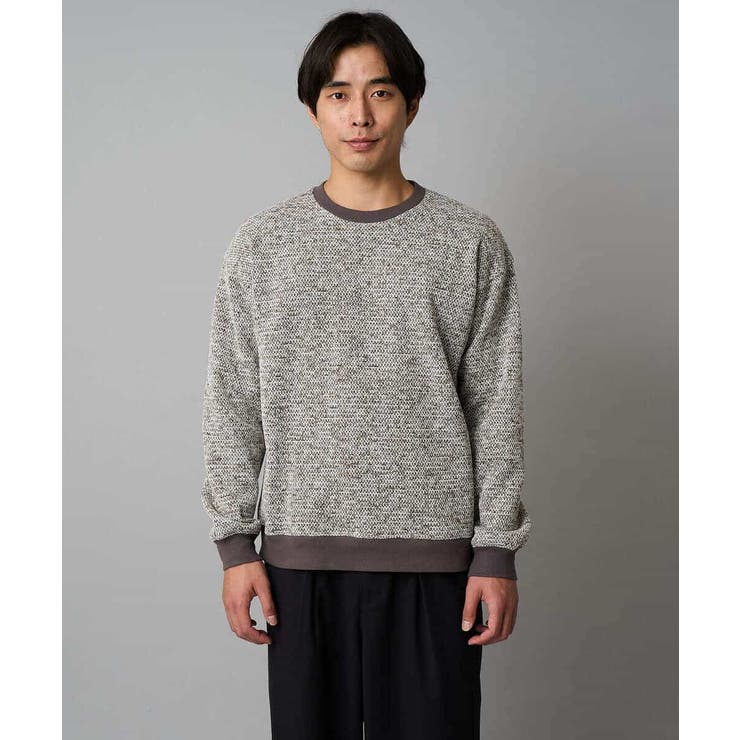 【洗濯機で洗える】ツイードライクフリースプルオーバー | a.v.v【MEN】 | 詳細画像10 