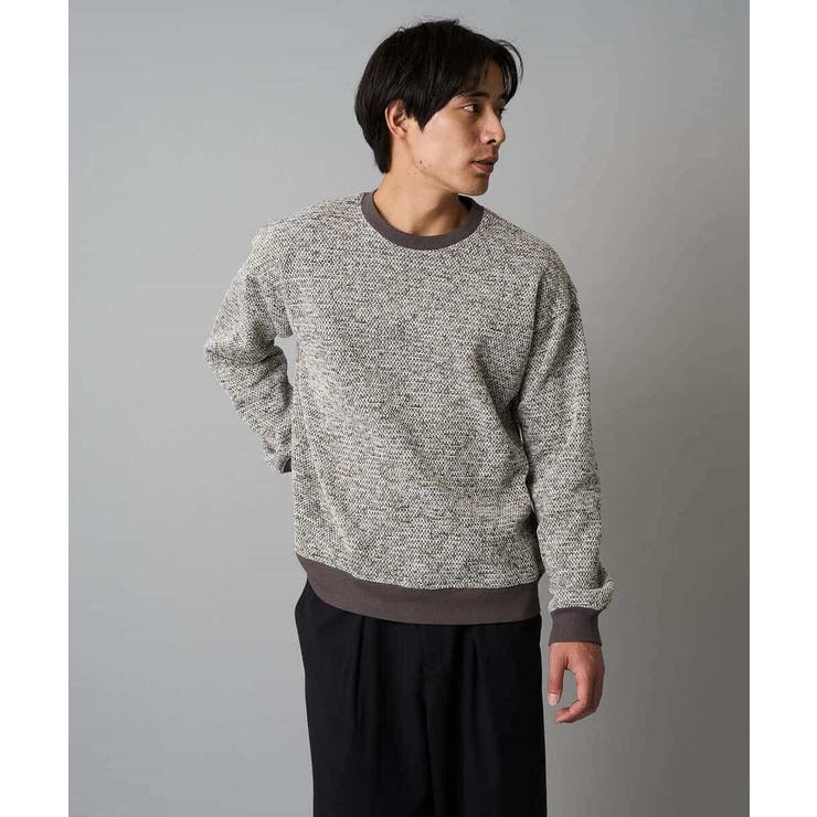 【洗濯機で洗える】ツイードライクフリースプルオーバー | a.v.v【MEN】 | 詳細画像11 