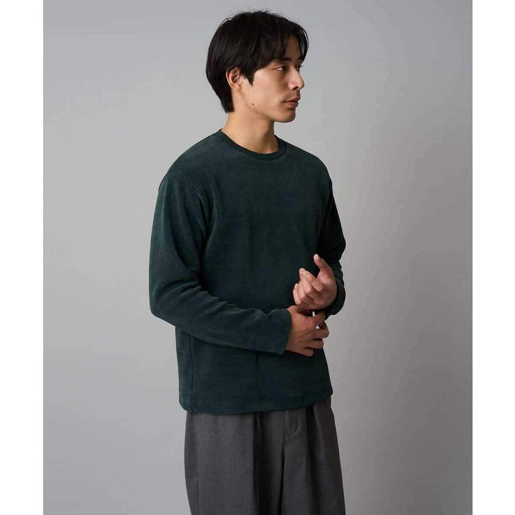 【洗濯機で洗える】モール幾何ジャカードクルーネックプルオーバー | a.v.v【MEN】 | 詳細画像12 