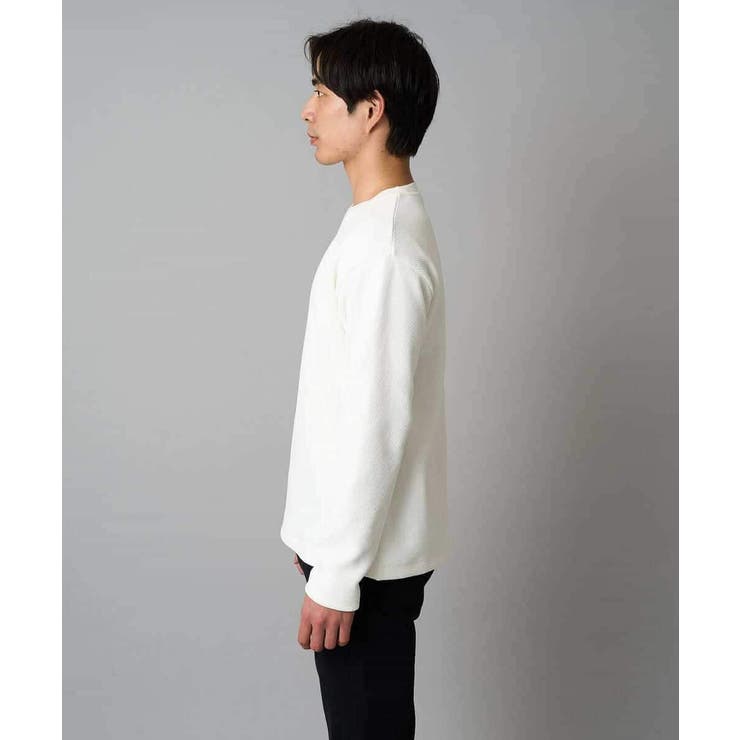 【洗濯機で洗える】モール幾何ジャカードクルーネックプルオーバー | a.v.v【MEN】 | 詳細画像17 