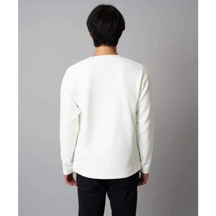 【洗濯機で洗える】モール幾何ジャカードクルーネックプルオーバー | a.v.v【MEN】 | 詳細画像18 