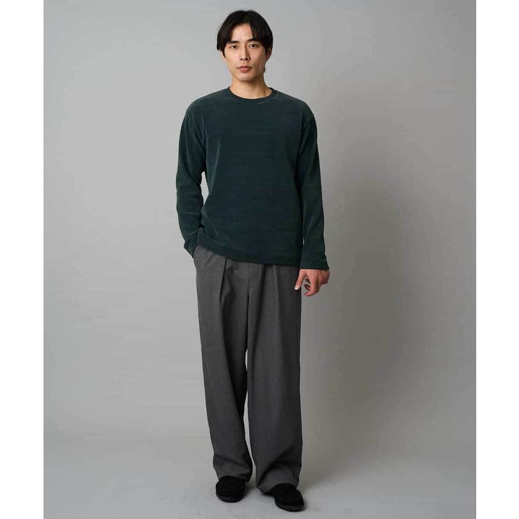 【洗濯機で洗える】モール幾何ジャカードクルーネックプルオーバー | a.v.v【MEN】 | 詳細画像2 