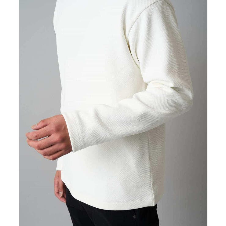 【洗濯機で洗える】モール幾何ジャカードクルーネックプルオーバー | a.v.v【MEN】 | 詳細画像20 