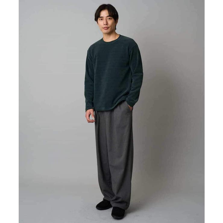 【洗濯機で洗える】モール幾何ジャカードクルーネックプルオーバー | a.v.v【MEN】 | 詳細画像3 