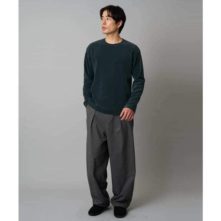 【洗濯機で洗える】モール幾何ジャカードクルーネックプルオーバー | a.v.v【MEN】 | 詳細画像4 