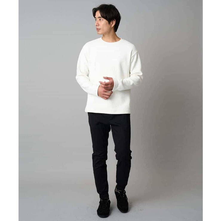 【洗濯機で洗える】モール幾何ジャカードクルーネックプルオーバー | a.v.v【MEN】 | 詳細画像7 