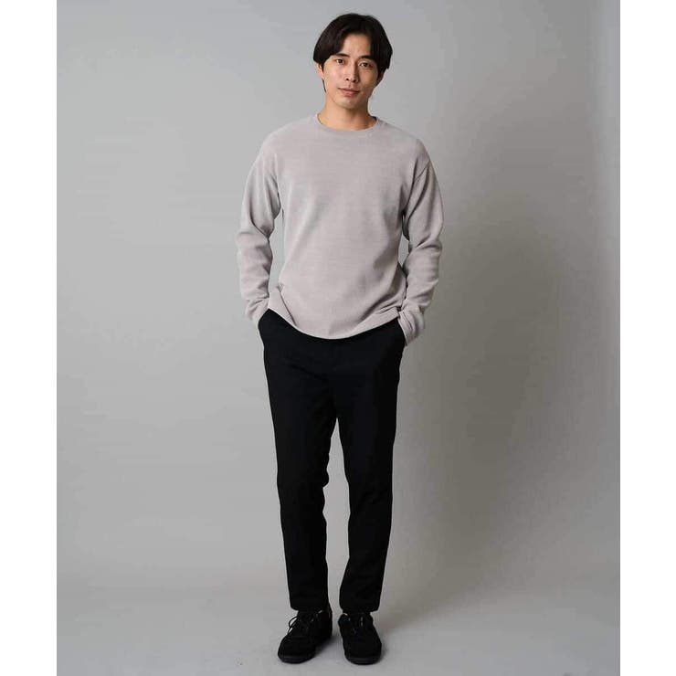 【洗濯機で洗える】モール幾何ジャカードクルーネックプルオーバー | a.v.v【MEN】 | 詳細画像8 