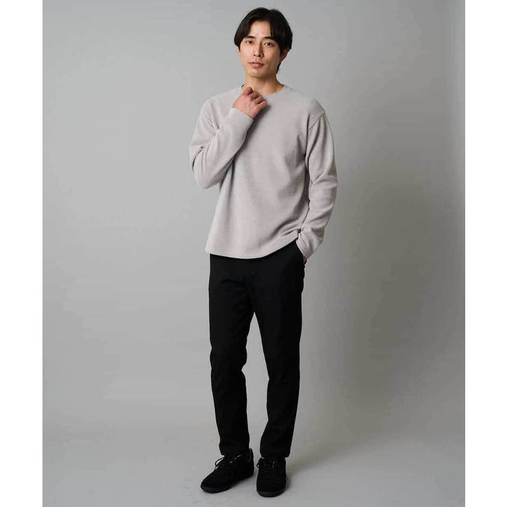 【洗濯機で洗える】モール幾何ジャカードクルーネックプルオーバー | a.v.v【MEN】 | 詳細画像9 