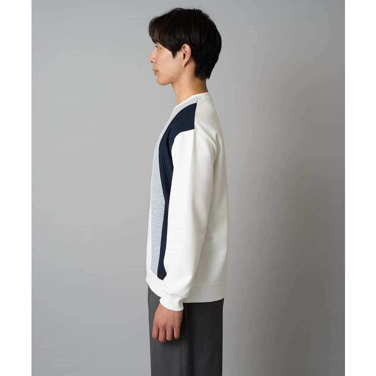 【イージーケア/洗濯機で洗える】フクレジャカード縦切替プルオーバー | a.v.v【MEN】 | 詳細画像6 