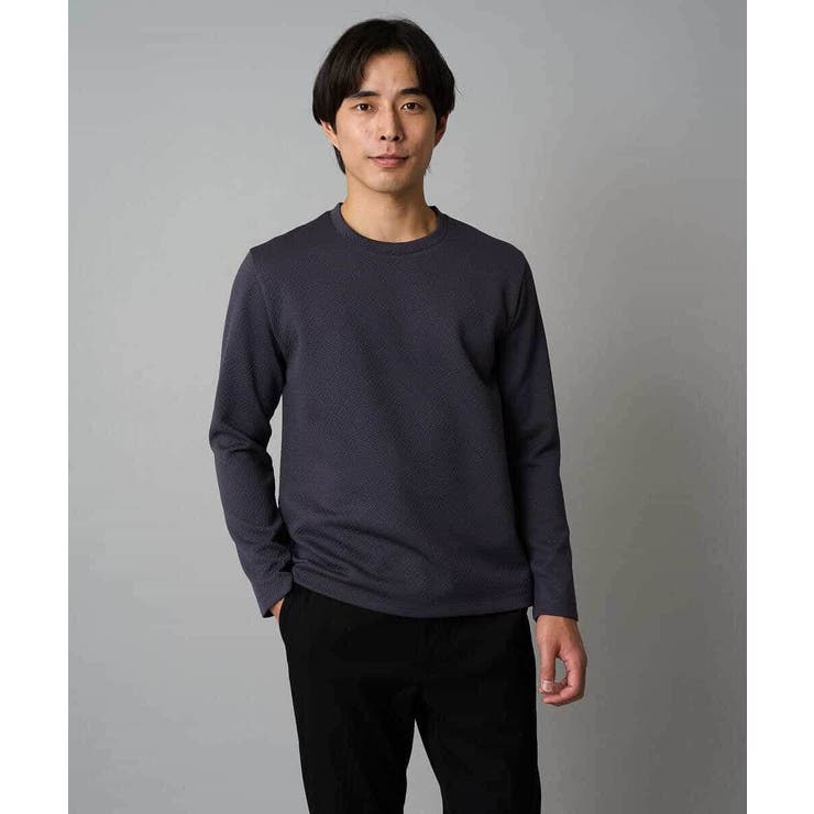 バスケットジャカードクルーネックスマートTシャツ | a.v.v【MEN】 | 詳細画像11 