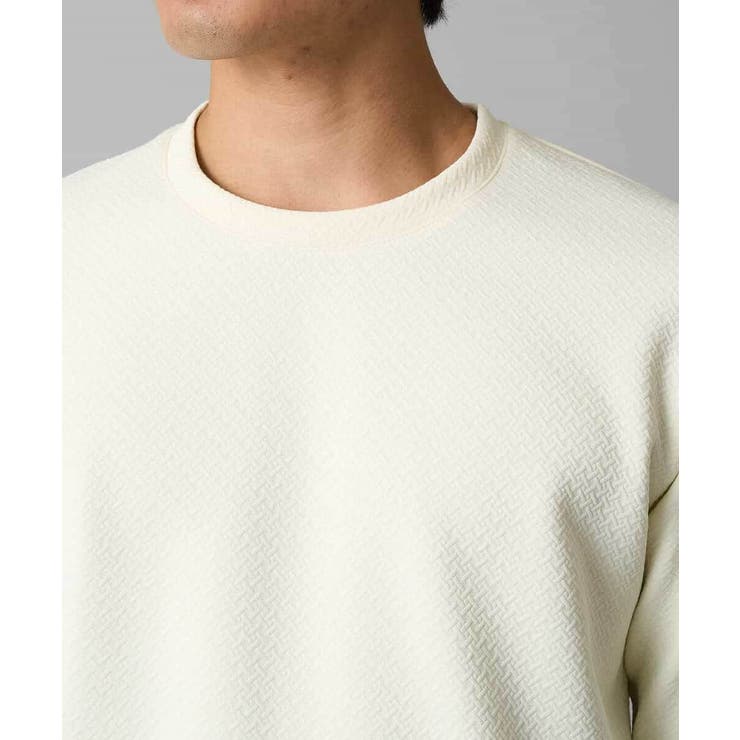 バスケットジャカードクルーネックスマートTシャツ | a.v.v【MEN】 | 詳細画像16 