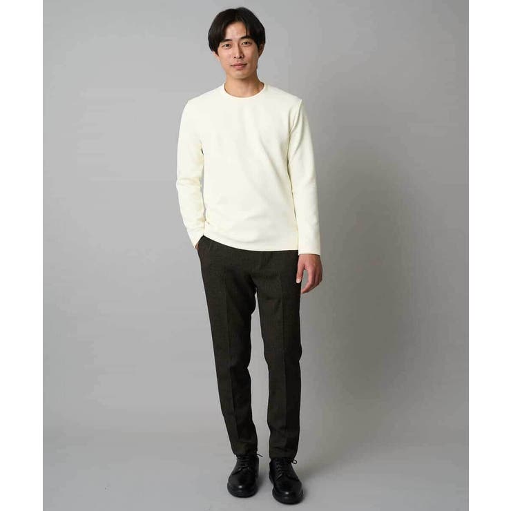 バスケットジャカードクルーネックスマートTシャツ | a.v.v【MEN】 | 詳細画像2 