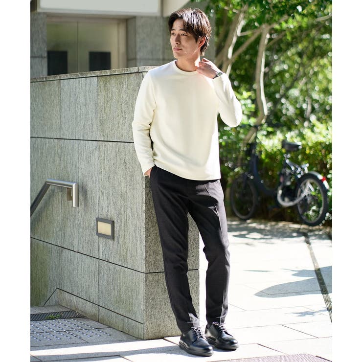 バスケットジャカードクルーネックスマートTシャツ | a.v.v【MEN】 | 詳細画像23 