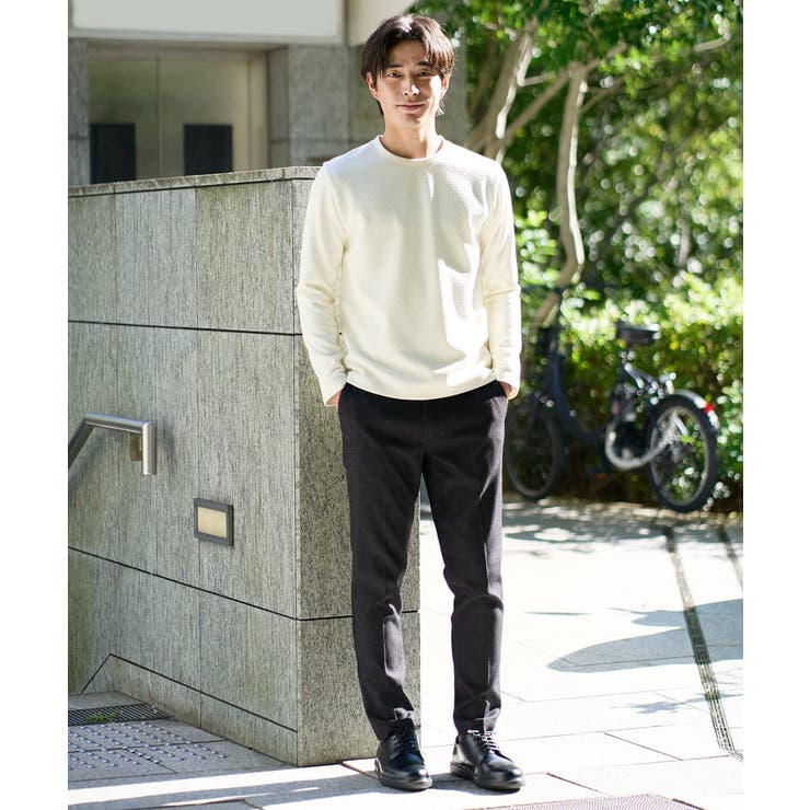 バスケットジャカードクルーネックスマートTシャツ | a.v.v【MEN】 | 詳細画像24 