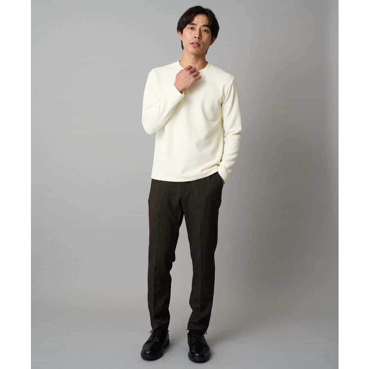 バスケットジャカードクルーネックスマートTシャツ | a.v.v【MEN】 | 詳細画像3 