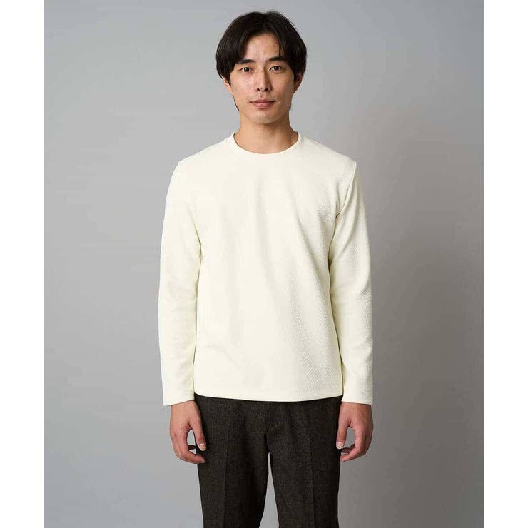 バスケットジャカードクルーネックスマートTシャツ | a.v.v【MEN】 | 詳細画像9 