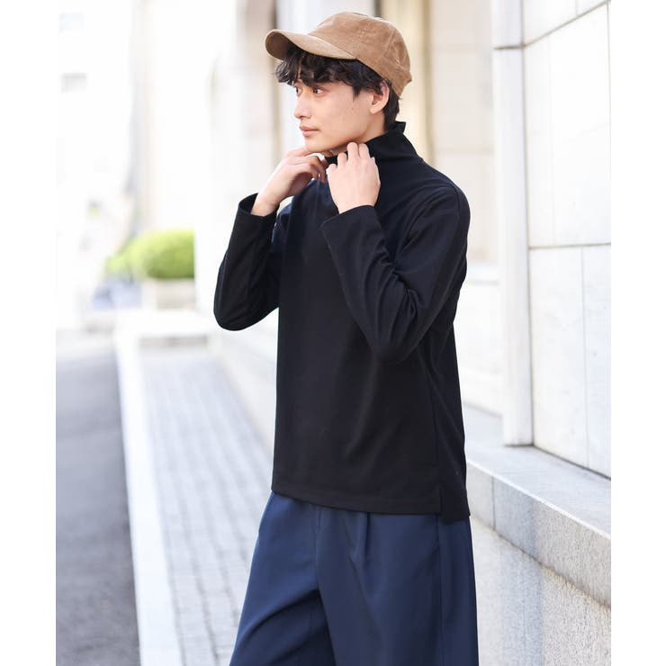 メンズ ハイネックシャツ おしゃれ スタイリッシュ アイテム ANTIQUA GOLF×STCH ハイネックTシャツ メンズ 送料無料・6月18日
