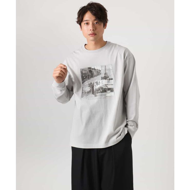 【コットン100％】PARISフォトプリントワイドシルエットロングTシャツ | a.v.v【MEN】 | 詳細画像15 