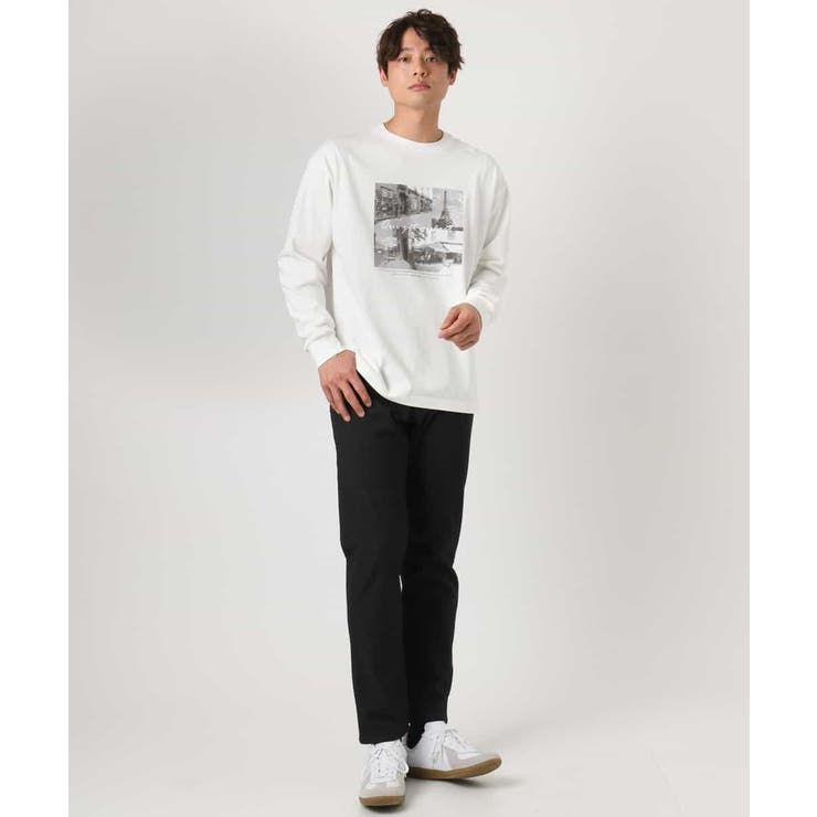 【コットン100％】PARISフォトプリントワイドシルエットロングTシャツ | a.v.v【MEN】 | 詳細画像8 