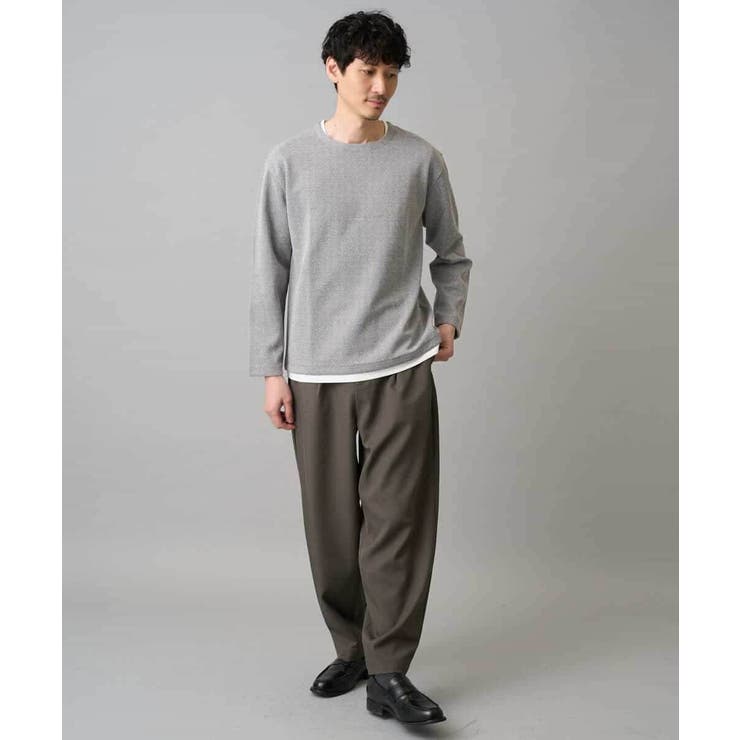 【イージーケア 洗濯機で洗える 毛玉になりにくい】変形ヘリンボンフェイクレイヤー… | a.v.v【MEN】 | 詳細画像11 