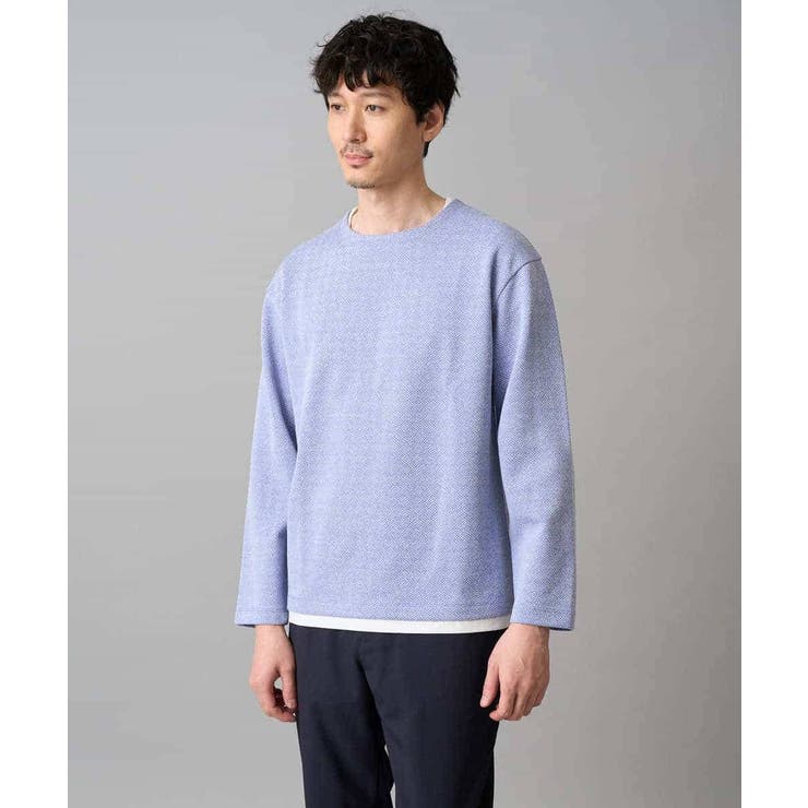 【イージーケア 洗濯機で洗える 毛玉になりにくい】変形ヘリンボンフェイクレイヤー… | a.v.v【MEN】 | 詳細画像13 