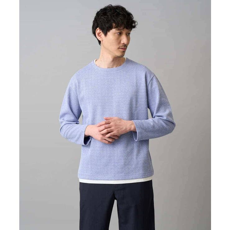 【イージーケア 洗濯機で洗える 毛玉になりにくい】変形ヘリンボンフェイクレイヤー… | a.v.v【MEN】 | 詳細画像14 