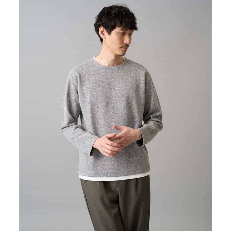 【イージーケア 洗濯機で洗える 毛玉になりにくい】変形ヘリンボンフェイクレイヤー… | a.v.v【MEN】 | 詳細画像16 