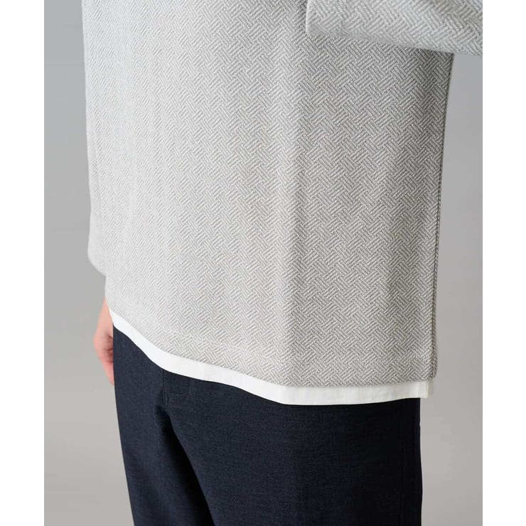 【イージーケア 洗濯機で洗える 毛玉になりにくい】変形ヘリンボンフェイクレイヤー… | a.v.v【MEN】 | 詳細画像25 