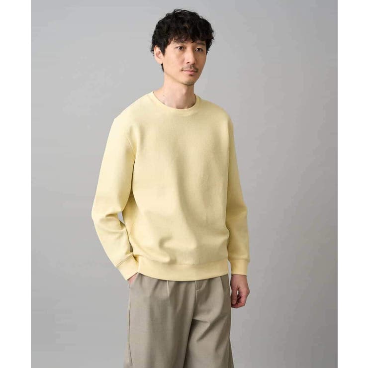 ライトイエロー | 【イージーケア 洗濯機で洗える 毛玉になりにくい | a.v.v【MEN】