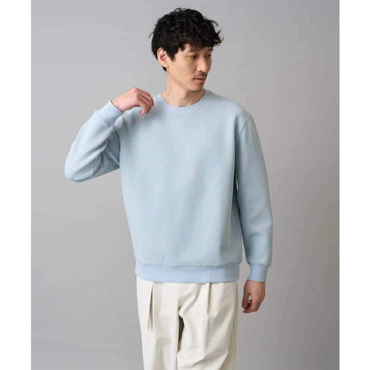 ライトブルー | 【イージーケア 洗濯機で洗える 毛玉になりにくい | a.v.v【MEN】