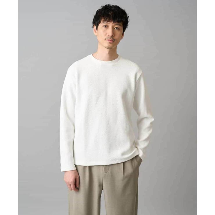 ホワイト | 【イージーケア/洗濯機で洗える】キカフクレジャカードプルオーバー | a.v.v【MEN】