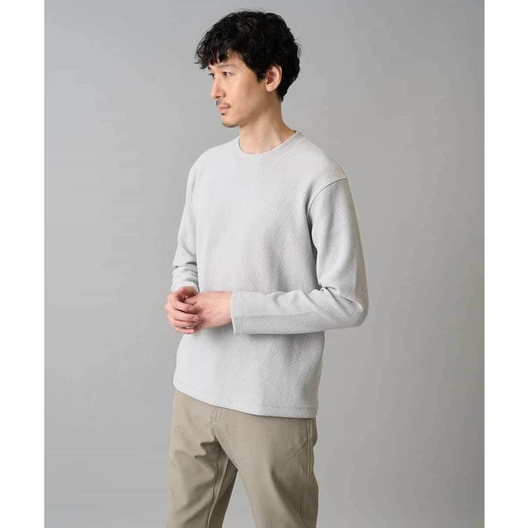 ライトグレー | 【イージーケア/洗濯機で洗える】キカフクレジャカードプルオーバー | a.v.v【MEN】