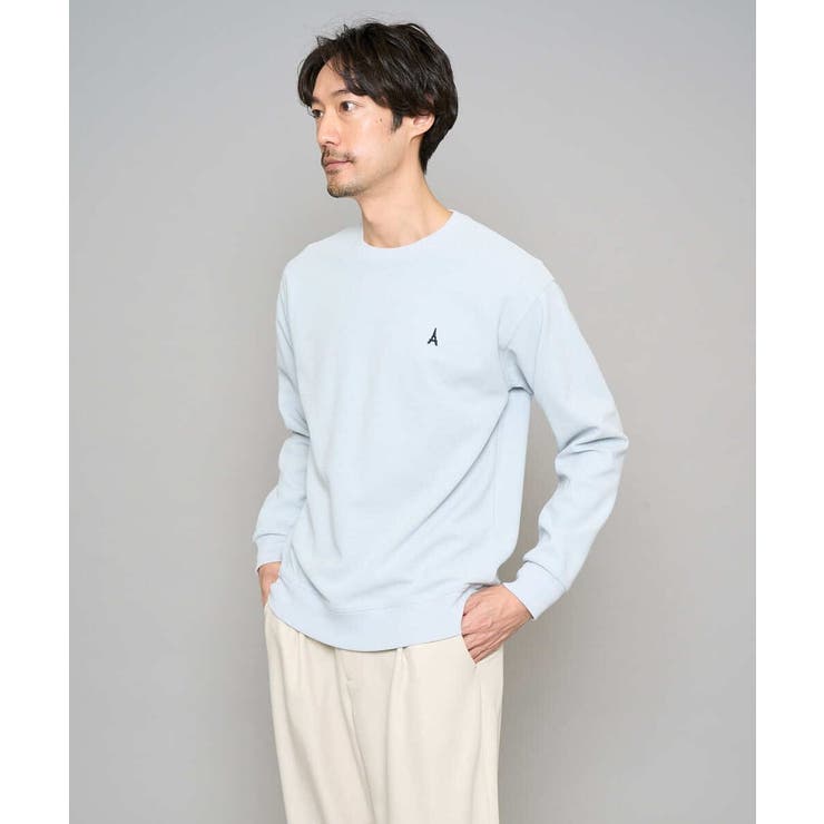 ライトブルー | 【イージーケア 洗濯機で洗える 毛玉になりにくい】アゼダブルフェイス1ポイント刺… | a.v.v【MEN】